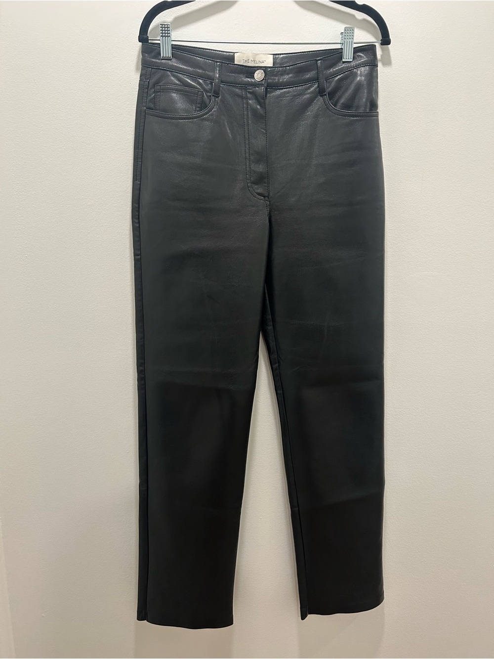 Wilfred Black Straight-Leg Faux Leather Jeans